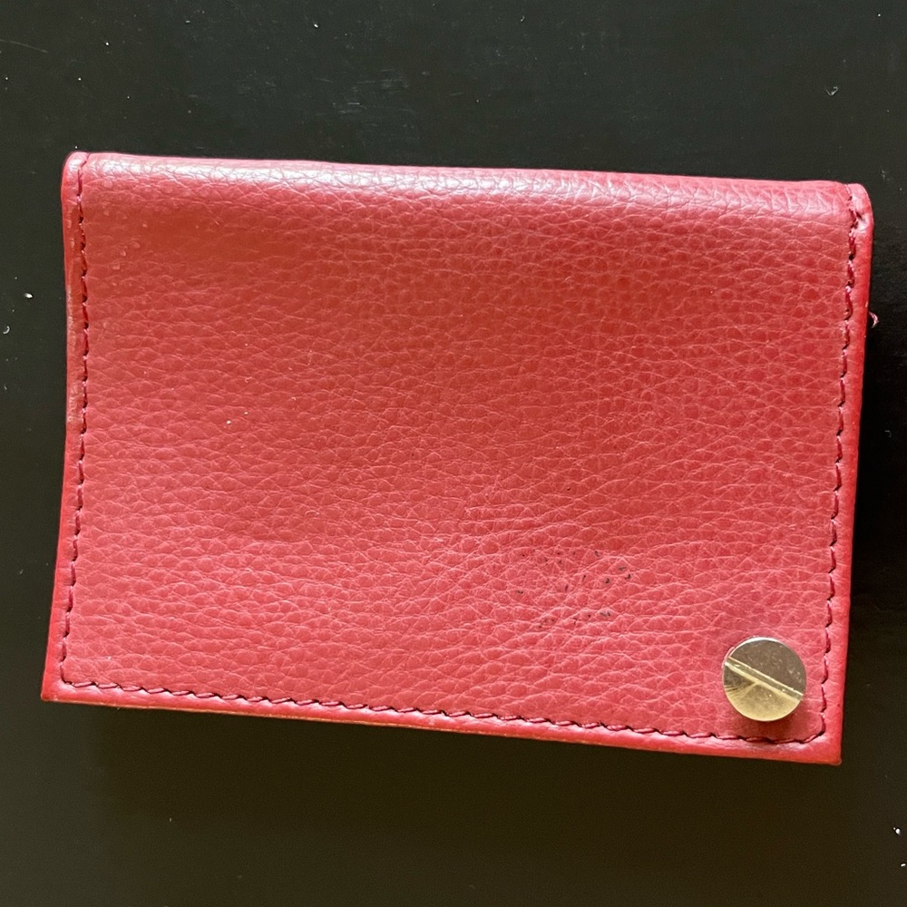 Elegant Red Leather business cards holder Wallet